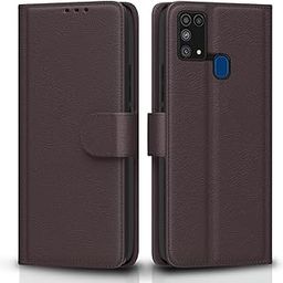 Pikkme Flip Cover Leather Finish | Inside TPU with Card Pockets | Wallet Stand and Shock Proof | Complete Protection Flip Case for Samsung Galaxy M31 / F41 / M31 Prime(Coffee)-image-86