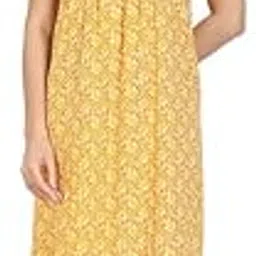 naidu hall Cotton Nighty for Women| Printed Maxi Nightdress | Short Sleeve Round Neck Night Gown | Soft Comfortable Sleepwear for Women Home Wear Nighty-picture-48