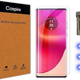 Cospire for Mororola Moto G85 5G Glossy Screen Protector Tempered Glass Advanced Border-Less Full Edge to Edge UV Screen Protector and Easy Installation Kit (Glossy UV Glass)-image-42
