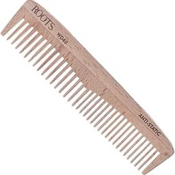 Roots Wooden Dressing Comb - Designed with Wide and Thin Rounded Teeth Comb - Damage Free Everyday use for Men and Women - WD40-15