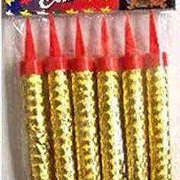 Happy Birthday & Happy anniversary sparkle cack candle pack of 6 Candle (Multicolor, Pack of 6)_BZ_006 Annual class toxxy Anar candle-image-95
