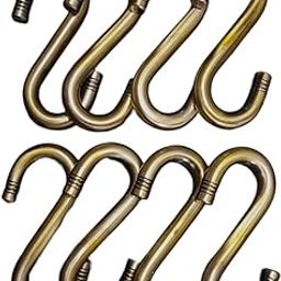 8PCS Kriya Home Decor Super Quality Strong and Sturdy Heavy Duty HI-Grade Quality Life TIME WARRENTY, S-Hook for Swing, Patio Antique Finish Brass 16MM Rod with Weight Capacity of 1000KG,-image-31