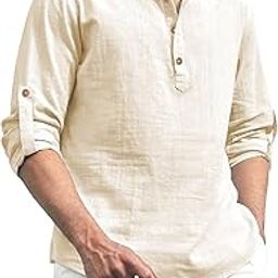 Men Solid Cotton Blend Straight Kurta Shirt for Men's-picture-1
