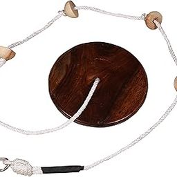 Boffle 8 Ft Kids Climbing Rope with 4 Wooden Knots with 1 Sitting Plate Rope for Tree Houses and Climbing Frames, Swing Set | Backyard Outdoor Play (White)-image-65