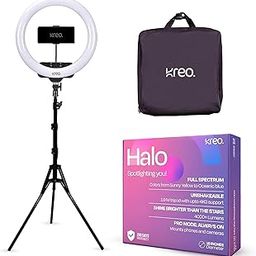 Kreo Ring Light 18" Ring Light with Tripod Stand for Video Shooting Professional Studio Light with Tripod ringlight Photography YouTube ringlight kit for YouTube Instagram Accessories Big Ring Light-11