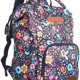 Motherly Elegant Customized Diaper Bag for Mothers for Trave with Warranty, Maternity Bag for Newborn Baby, Mothers Travelling Bag, Multipocket Baby Bag, Hospital Bag for Moms (Purple Flower)-image-67