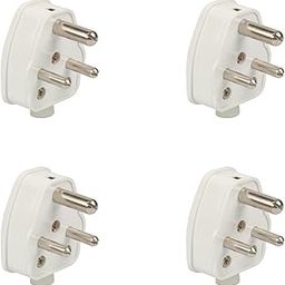 Flysmart 16A 3 Pin Plug Top 240V – Heavy Duty Power Plug For Appliances Geysers Air Conditioners And Heaters Durable Electrical Fitting (White Pack Of 4)-picture-15