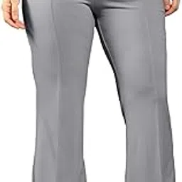 plus size Women Bell Bottom Trousers Solid-picture-1