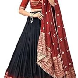Women's Trending Designeer Tussar Silk With Foiil Print and bandhani Print Lehenga Choli-image-79