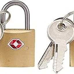 Universal Buyer TSA Approved Brass Padlocks for Travel Luggage, Suitcase Locks, Luggage Locks, Lock for Gym Locker, Backpack (Golden, Pack of 2)-34