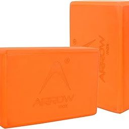 Arrowmax Yoga Block High Density EVA Foam Non-Slip Workout Brick to Improve Poses Balance Flexibility Support Strength Training Exercise-Pack of 2 (ORANGE)-image-27