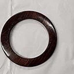 Trend N Trade Round Flat Shape 4.5" (4.5" outerX3.25 Inner) SHEESHAM Wooden Handle for Macrame Bag/Purse and Craft Set of 2 Handles (1 Pair)-10
