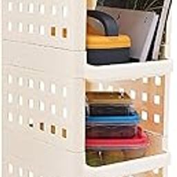 Plastic Rolling Storage Polished Rack use at Kitchen Bathroom Assembled - (Assorted Colour)-29