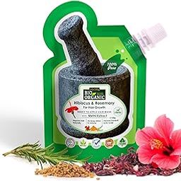 IndusValleyBioOrganic Hair Growth Mask with Hibiscus, Rosemary & Fenugreek Seeds, Ready-to-Apply 150g-image-77