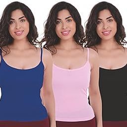 LOVAMI Women's Cotton Camisole/Slips (Pack of 3)-image-66