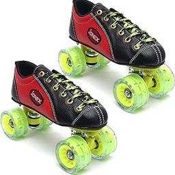 JJ Jonex Shoe Skates for Kids, Fix Body (4 UK/Ind, Black Red- Professional)-picture-20