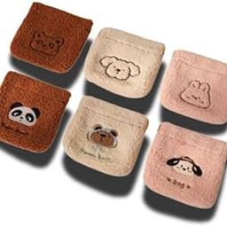 Prostuff.in® Cute Cartoon Animal Plush Pouch – Soft Sherpa Fleece Mini Coin Purse with Flap Closure | Small Portable Wallet for Kids, Girls, Teens | Bear, Panda, Dog Face Design 1Pcs-image-59