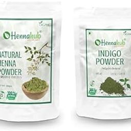 Hennahub Natural Henna 200gm+ Natural Indigo Powder 200gm Hair Color/Natural Black Dye for Hair Care-image-25
