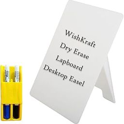 WishKraft Dry Erase Desktop Whiteboard Easel Lapboard [9 x 12 inch] with Markers & Duster for Office, Home, Kitchen, Study-28