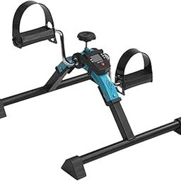 FIRST CHOICE Mini Pedal Exerciser Cycle Bike for Home Gym LCD Counter Foldable Exercise Bike Indoor Fitness Resistance Home Use Mini Bike (Black/Blue) (with Meter) (Blue)-36