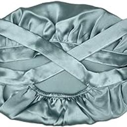 Atrube Adjustable Pure Satin Hair Bonnet Cap for Women| Protective Night Hairstyles Satin Cap for Curly Hair | Head cover for sleeping Multicolour-19