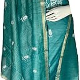 Women Banaswada Silk Unstitched hand Embroidery design Suit Set for Women & Girls| Salwar Suit Dress Material for Women&Girls |Top - 2.5 M,Bottom - 2.5M &Dupatta -2.5M | RSH219-image-47