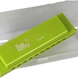 BLUEBERRY R-1010-NEON GREEN, Key C | 10 Holes|20Tones| Blues Harp Educational Mouth Organ Harmonica-image-98