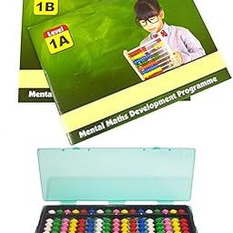 GR Trend Abacus For Kids - 17-Rod Abacus Kit With Protective Box + Abacus Books Level 1A & 1B | Complete Abacus Tool For Learning, Multicolor-7