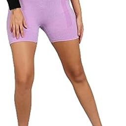 Women Seamless Solid Tight Fit Gym Shorts (Imported)-image-94