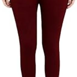 Solid Ankle Length Leggings for Women Maroon (REL_1_XL_-image-1