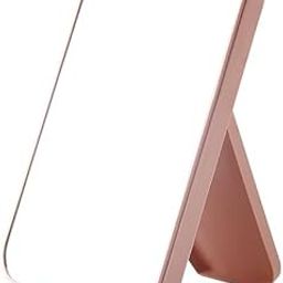 dilivingo Desktop Makeup Mirror, Foldable Mirror Simple Portable Princess Square Makeup Mirror Small Folding with Stand 90°Adjustable Rotation with Stand for Women (Pack of 1) (Pink)-5