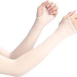 LP london paree Elbow Guard Hand Gloves Arm Sleeves Gym Sports Gloves for Sun Burn UV Arm Covers for Women – Stylish Design, Lightweight for Summer Travel-image-24