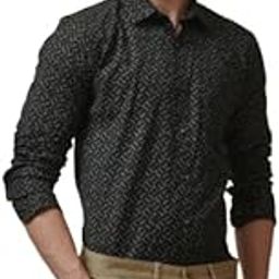 Dark Grey Printed Semi Casual Shirt-image-17