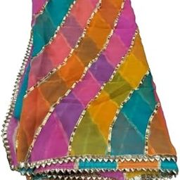 Women Multicolor Georget Dupatta Hand Painted Multicolor Women Dupatta for Womens & Girls-picture-53