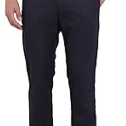 Men Mid Rise Slim Fit Self Design Mid-Rise Stretchable Formal Trousers-picture-17
