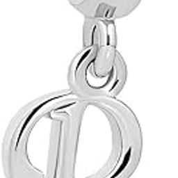 Initial A-Z Letter Charm Golden Heart Alphabet Dangle Beads for Bracelets & Necklaces-50