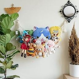 ecofynd Stuffed Animal Toy Hammock, Hanging Cotton Organizer Storage for Soft Toys, Boho Large Corner Plush Toys, Net Holder for Nursery Kids, Play Room, Bedroom, Kid Room (BH012)-14