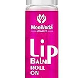 Moolveda Lip Balm Roll on with beetroot rose & 100% edible ingredients & no chemicals, 10ml-image-59