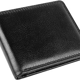 KM Genuine Leather Wallet for Men, Original Wallet with RFID Blocking, Bifold Purse with Coing Plus Cards (Signature Black)-0