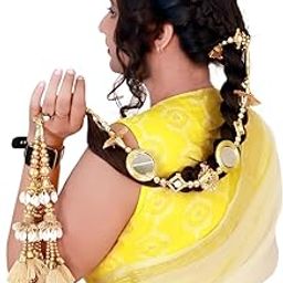 El Cabell Women Traditional Punjabi Golden Parandi/Hair Accessory Braid Tassles/Patiala Shahi Parandi/Hair Paranda Jewelry Cover Golden- 1 Piece-image-69