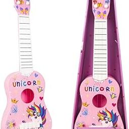 AK'S Venture 17 Inch Kids Guitar Toy – Musical Instrument for Kids with Strings | Dinosaur, Jungle Safari, Unicorn, Space Design | Educational Toy Gift for Boys & Girls 3+ | Pack of 1 (Pink)-image-50