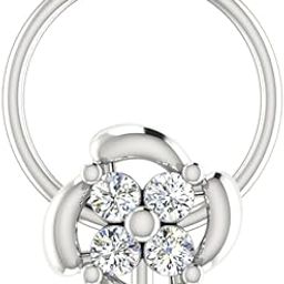 14Kt White Gold Stud Nosering AVNO338WB-47