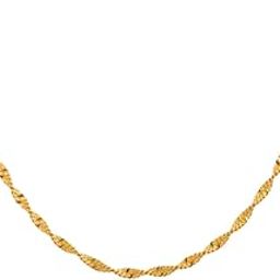 ™ Stylish and Exclusive Attractive Disco Pattern Design Golden Brass Chain Necklace Gold Plated Fashionable Jewellery For Women Girls Men Boys and Unisex-picture-8