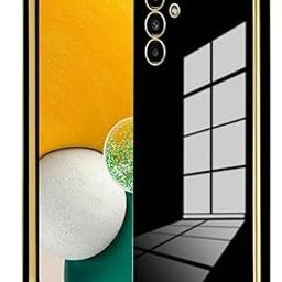 Erams Online for Samsung Galaxy F23 5G Luxury 6D Plating Soft Casing Silicone Square Frame Gold Phone Casefor Samsung Galaxy F23 5G (Black)-image-98