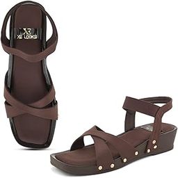 Soft & Comfortable Platform Heel Sandal with Ankle Strep for women & Girls-12