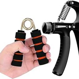 Hand Grip Strengthener with Adjustable Resistance 10-50 Kg, Ergonomic Design, Forearm Exercise Equipment for Men & Women (RED)-image-99