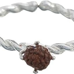 House of Aadyaa Handmade Rudraksha (Faux) Ring for Men & Women | 92.5 Sterling Silver Spiritual Jewelry | Traditional Ethnic Design-image-70