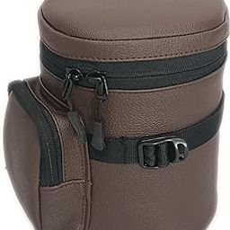 Four Eff DSLR leathar Camera Side Lens Carry Pouch Brown 7X5X5 Size 8.5 Lens Inner mobeil & Battery Pouch-image-62