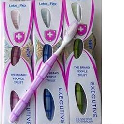 LOTUS BRUSH Flex Toothbrush With Soft Grade Bristles (19 Cms) (Pack Of 6) - Manual, Adult, Pink-28