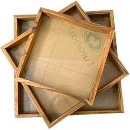 Rêvées Clive Square Wooden Frame Set for Resin – Varmala Garland Flower Preservation, Wooden Tray Set of 3 (8 inch, 10 inch, 12 inch) – Perfect for Resin Art, Epoxy Projects & Home Décor-15